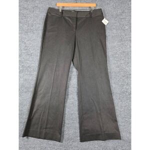 Halogen Taylor Fit Women's Gray Textured Dress Pants Size 16‎ Curvy Fit Flared